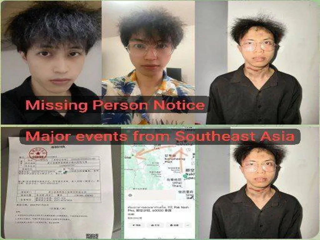 Jovem chinês desaparece na Tailândia